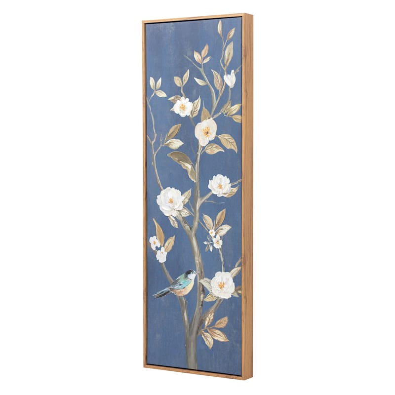13X36 Blue Floral Canvas Set | At Home