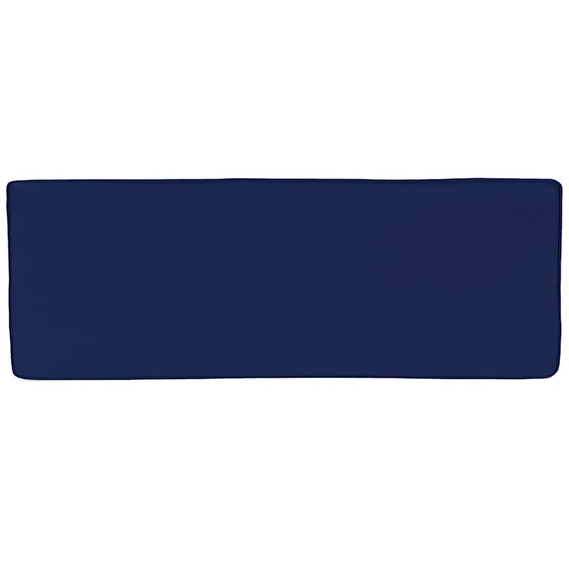 Navy Canvas Outdoor Gusseted Bench Cushion