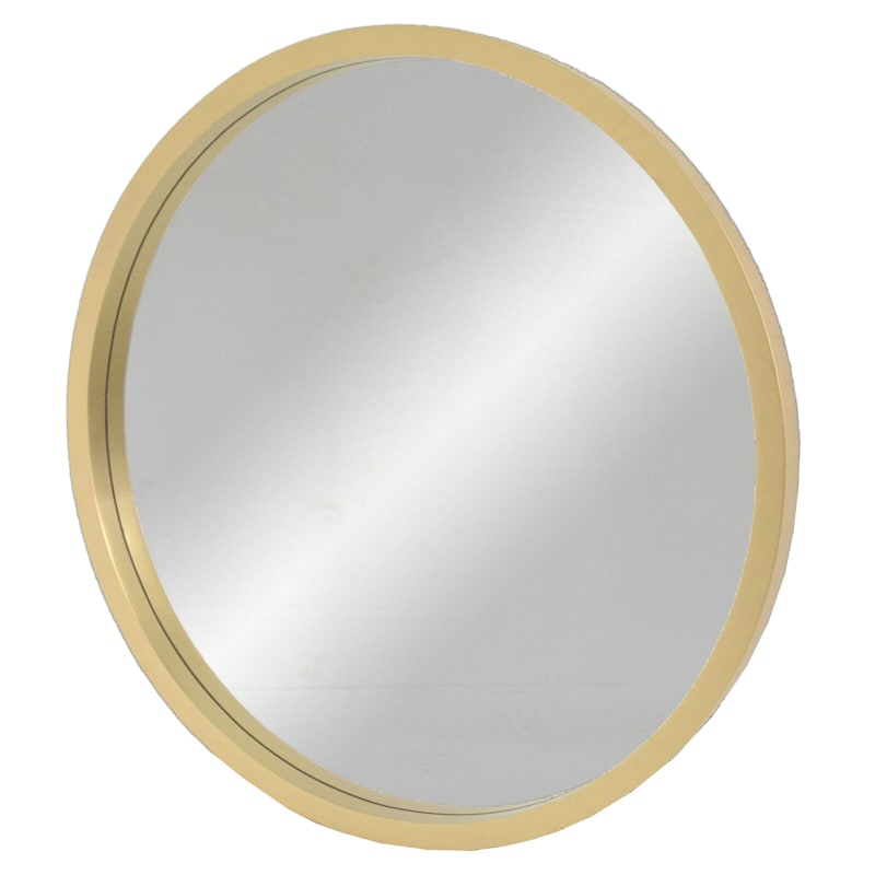 30X30 Round Gold Metal Mirror