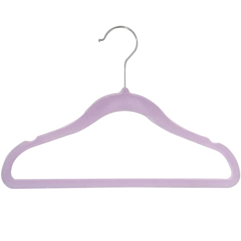 10-Piece Kids Velvet Hanger, Purple