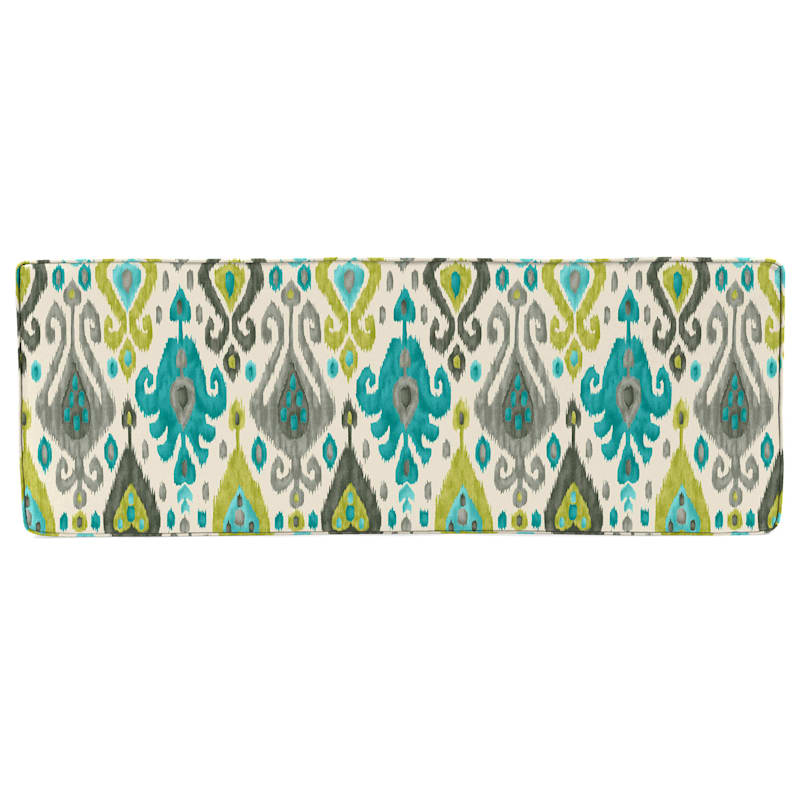 Paso Turquoise Outdoor Gusseted Bench Cushion