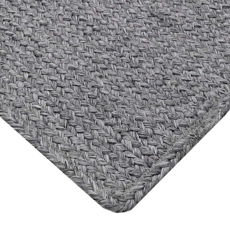 (D518) Heathered Grey Area Rug, 5x7