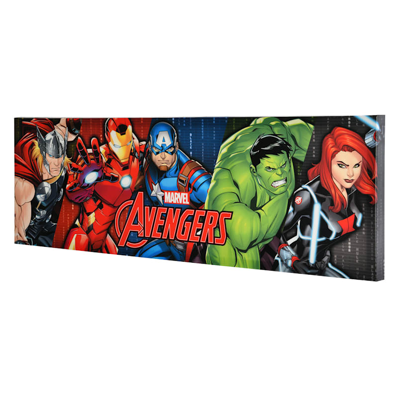 Marvel Avengers High Gloss Canvas Wall Art, 30x10