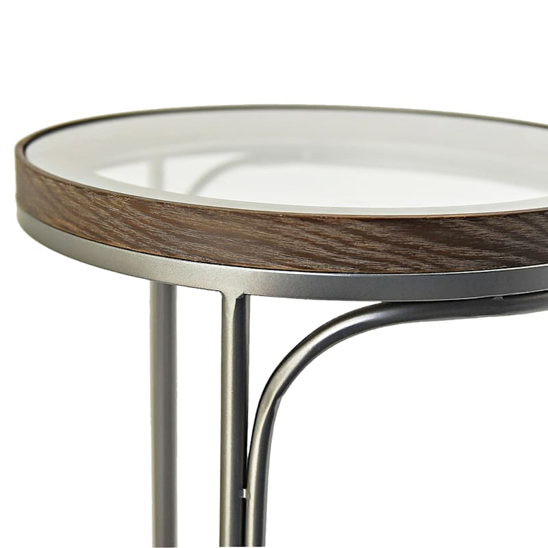Round Metal C-Table, Small