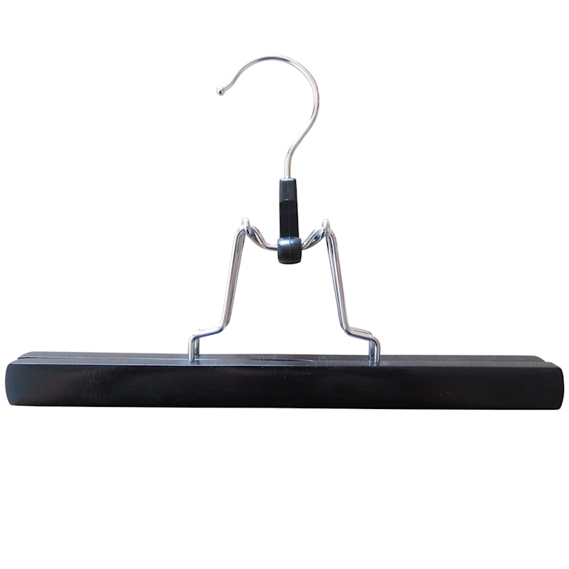 SALE - Black Wooden Trousers Hangers – With Adjustable Clips.