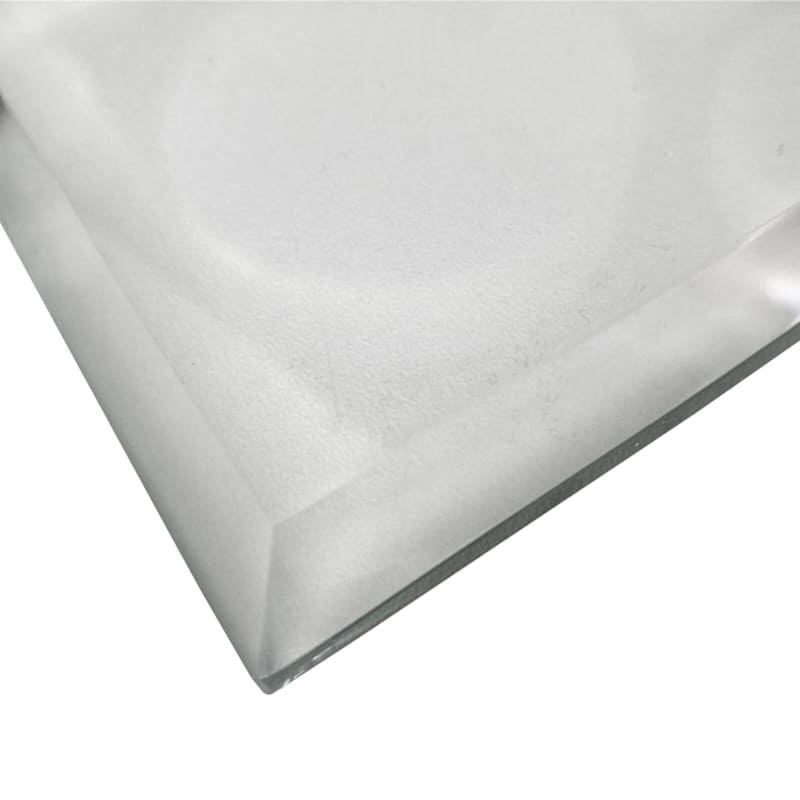 Rectangle Clear Tempered Glass Table Top With Beveled Edge 20in. X 40in.