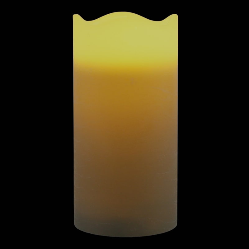 3X6 Led Wax Candle With 6 Hour Timer Grey