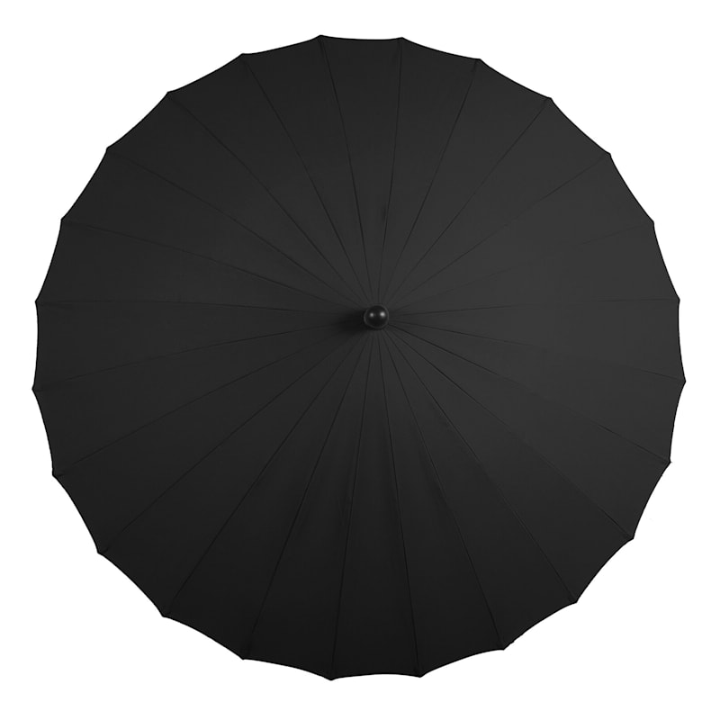 Shanghai Black Crank And Tilt Patio Umbrella, 9'