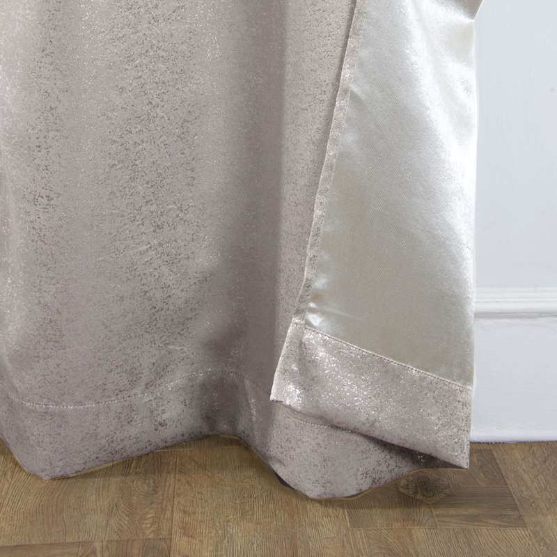 2Pack Metallic Grey Blackout Grommet Curtain Panels, 95"