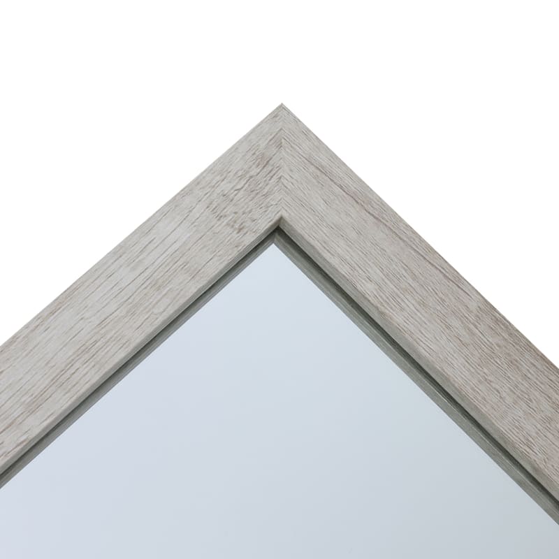 24X58 White Wood Frame Leaner Mirror | At Home