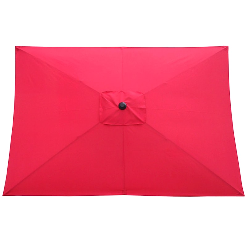 Rectangular Red Outdoor Umbrella, 6.5x10