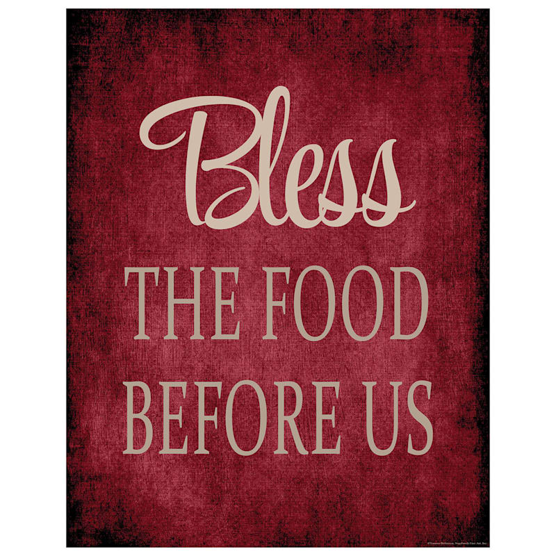 3-Piece 11X14 Bless Food Family Love Canvas Wall Art