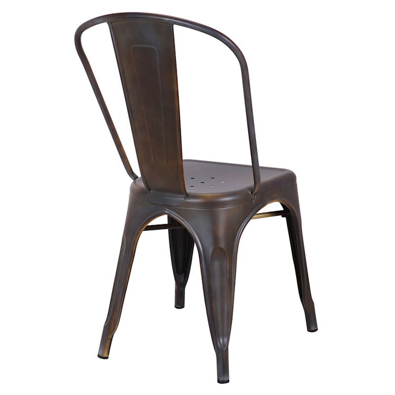 Bronze metal dining chairs clearance