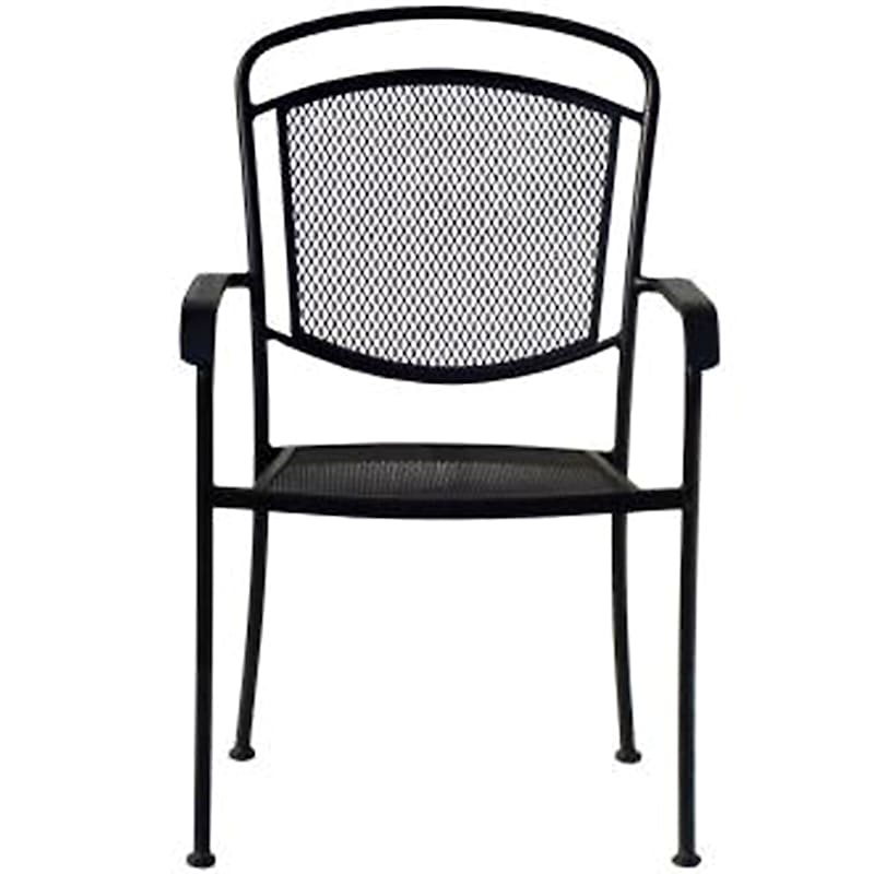 Steel Wrought Iron Outdoor Chair At Home, Black Wrought Iron Outdoor Dining Chairs