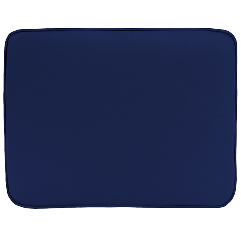Navy Canvas Outdoor Gusseted Back Cushion