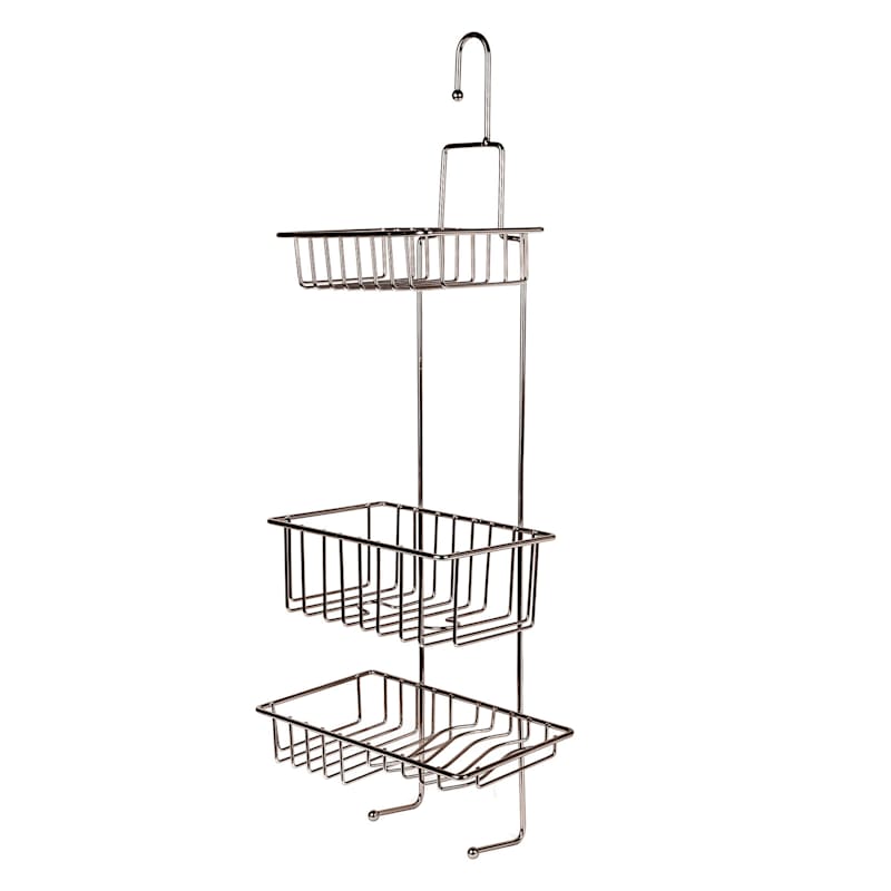 at Home 26 Grey Aluminum Shower Caddy