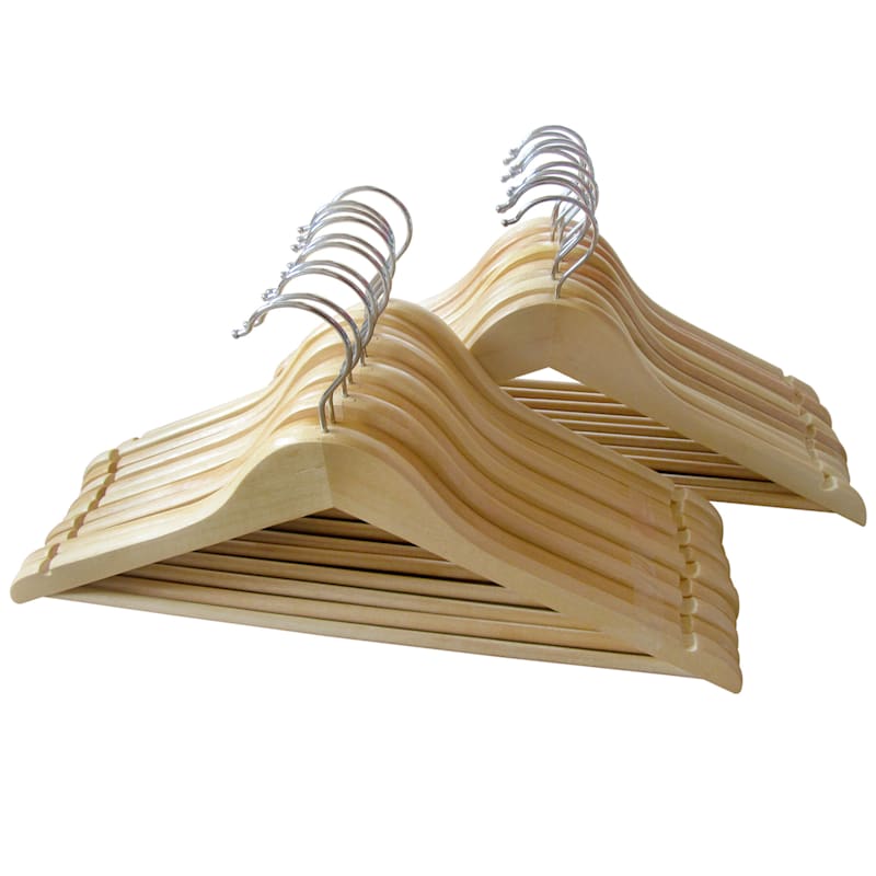 Natural Wood Solid Wood Clothes Hangers, Coat Hanger Wooden Hangers –  A1hangers