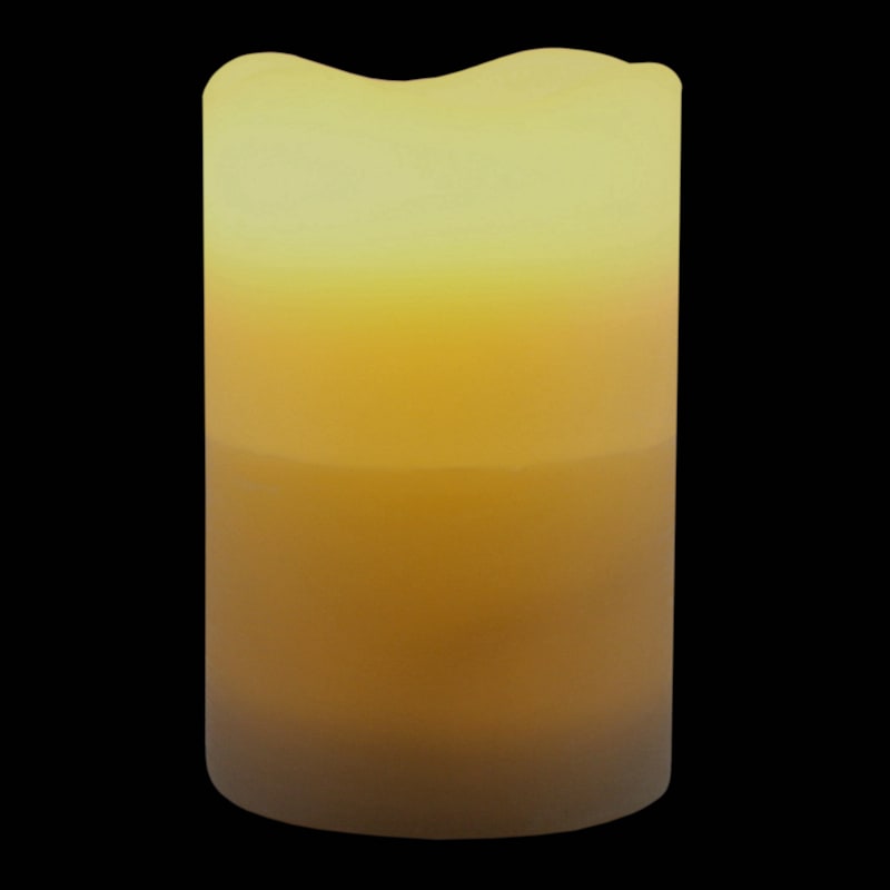 4X6 Led Wax Candle With 6 Hour Timer Grey Ombre