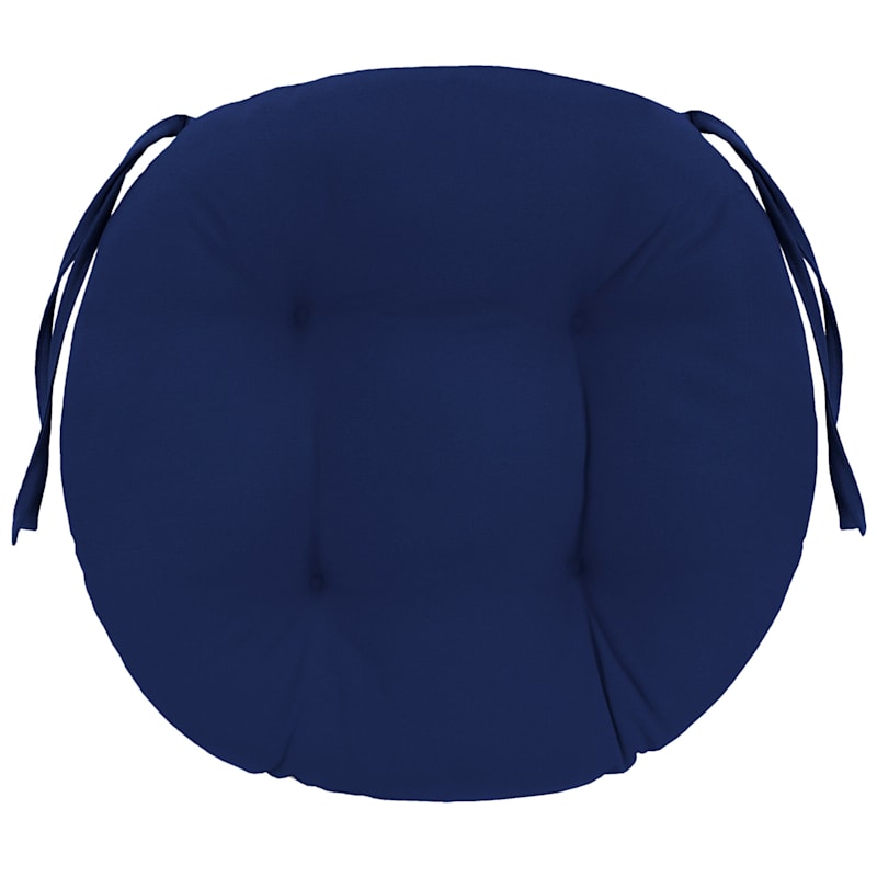 Navy Canvas Outdoor Round Seat Cushion