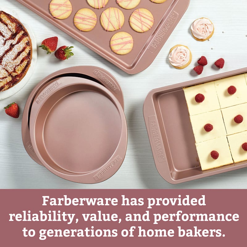 Farberware Nonstick Bakeware Rose Gold Sheet Pan, 10x15