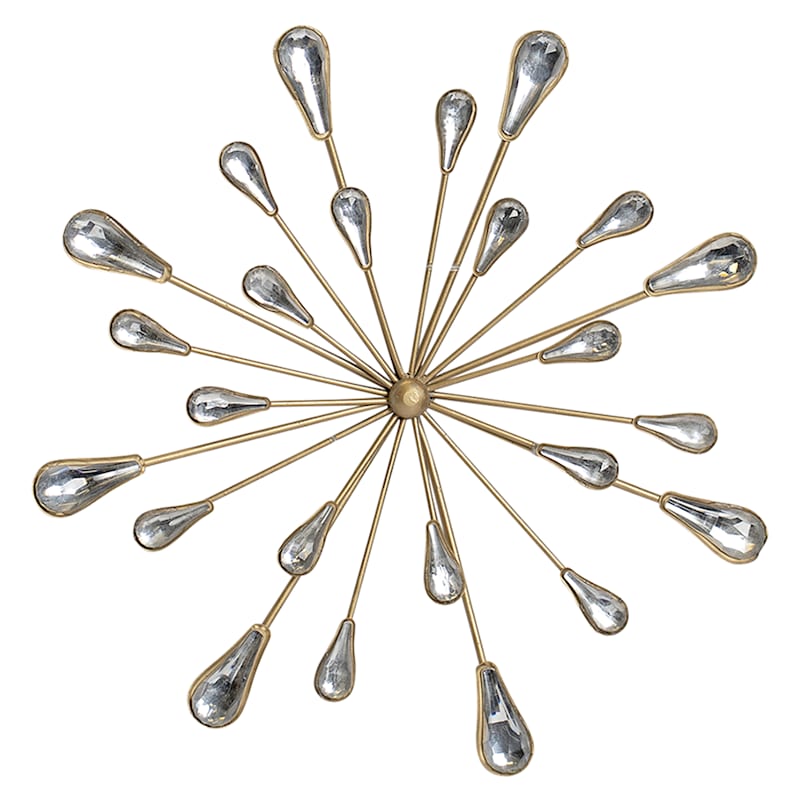 10in. 3Piece Gold Teardrop Bling Burst Wall Decor At Home