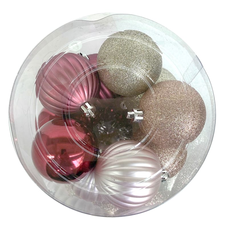 Holiday Romance 50-Count Multicolor Mix Shatterproof Ornaments