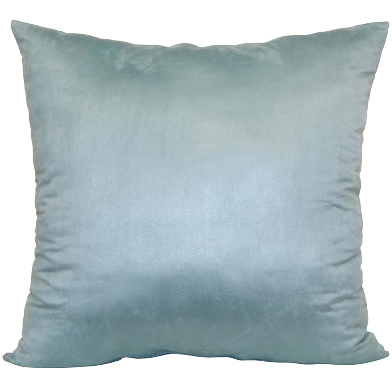 Aqua Heavy Faux Suede Oversized Throw Pillow, 24"