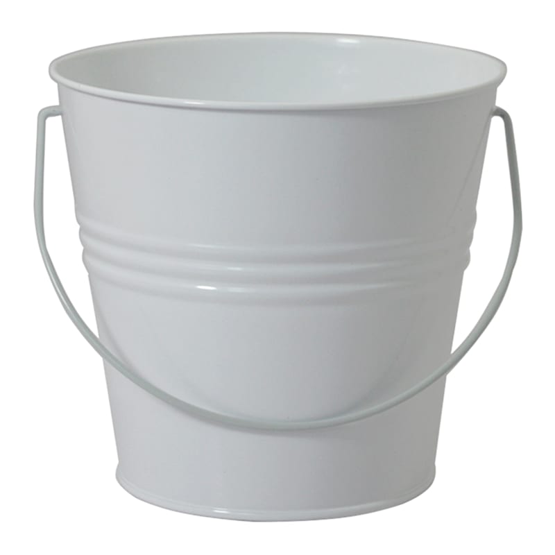 2-Pack White Paint Bucket Citronella Candles, Large