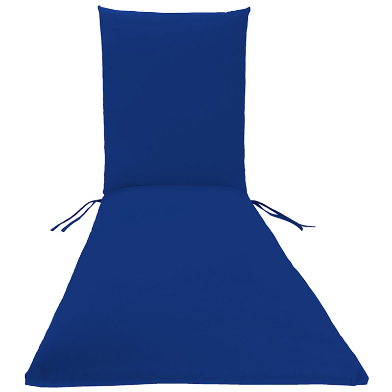 Cobalt Blue Canvas Outdoor Basic Chaise Lounge Cushion