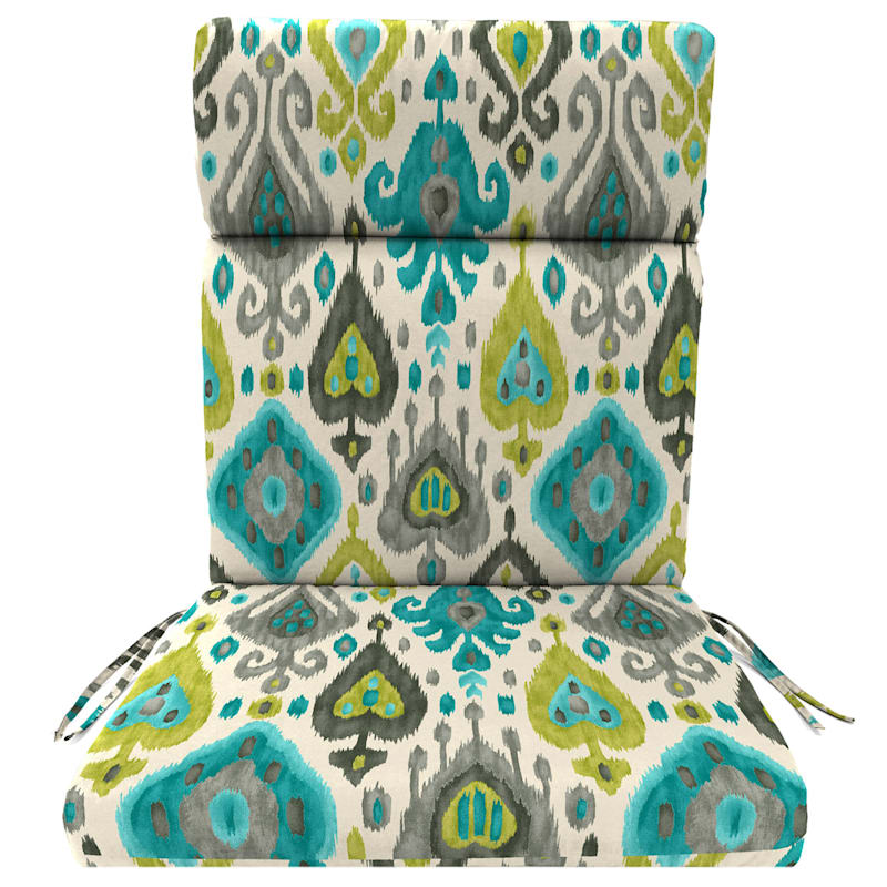 Paso Turquoise Outdoor Hinged Chair Cushion