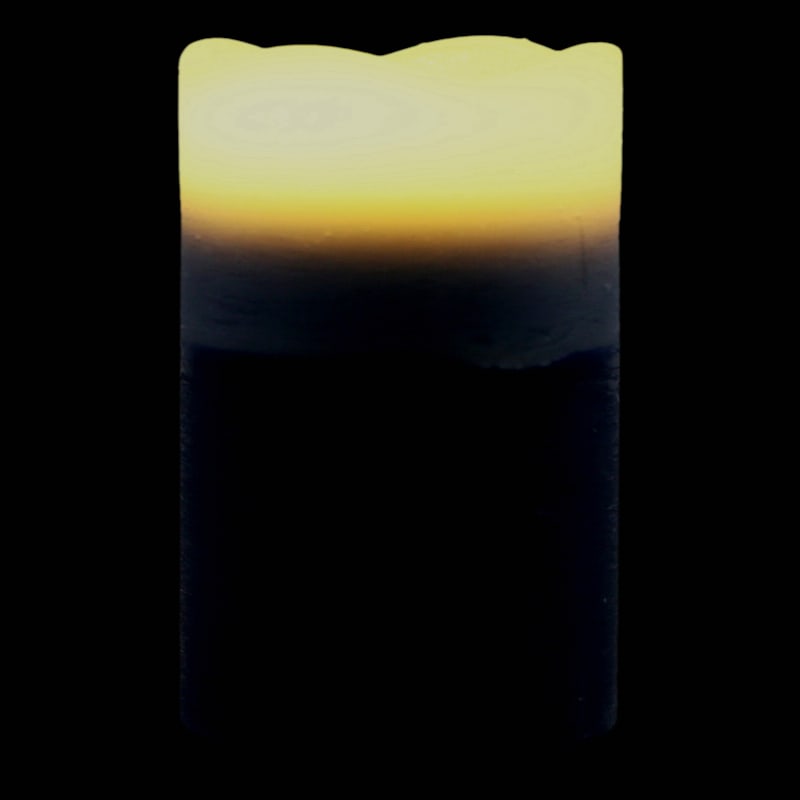 4X6 Led Wax Candle With 6 Hour Timer Dark Blue Ombre