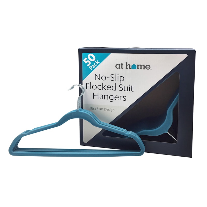 at Home 50-Pack Denim Blue Velvet Suit Hangers