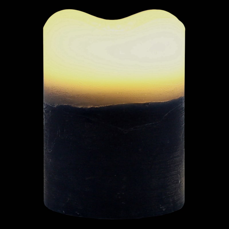 3X4 Led Wax Candle With 6 Hour Timer Dark Blue Ombre