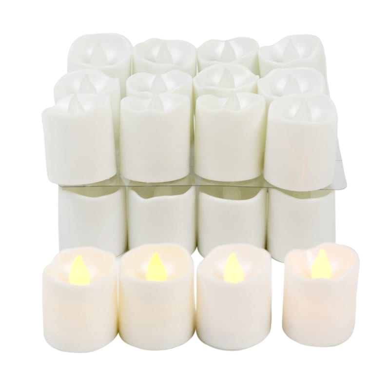 24Pack White LED Votive Candles