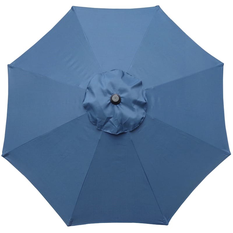 Dark Blue Outdoor Crank & Tilt Steel Umbrella, 7.5'