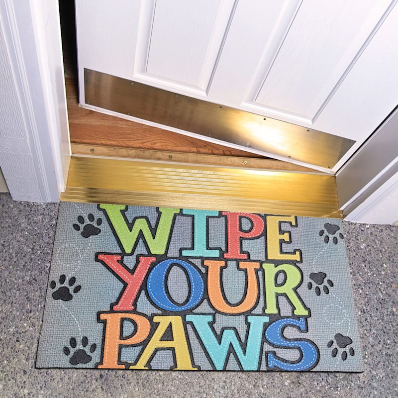 Wipe Your Paws Grey Doormat, 18x30