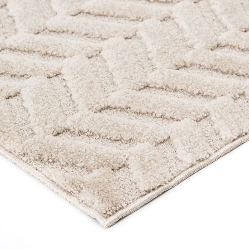 Ronin Ivory Tufted Area Rug With NonSlip Back, 3x5 At Home