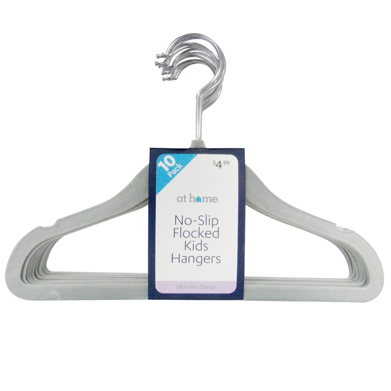 Tiny Dreamers 10-Piece Velvet Kids Hanger, Harbor Mist, Grey Sold by at Home