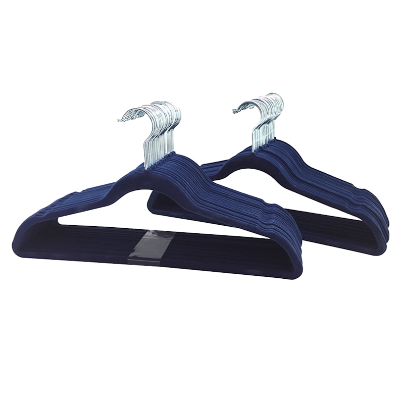 50-Pack Navy Velvet Suit Hangers