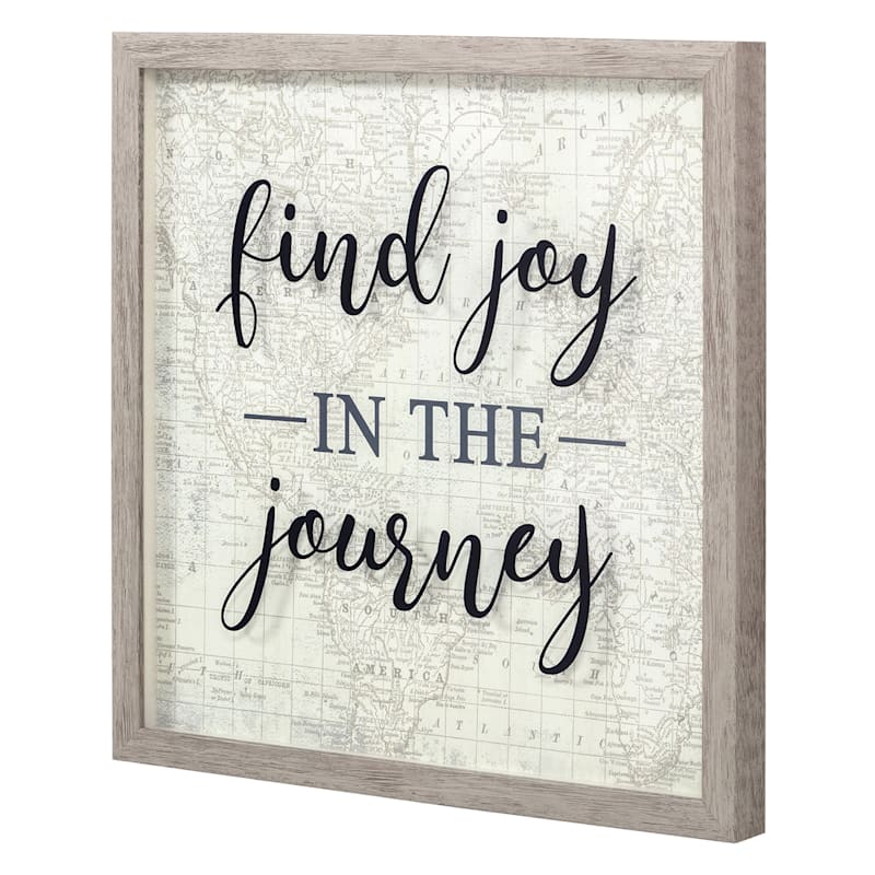 16X16 Find Joy In The Journey Framed/Glass