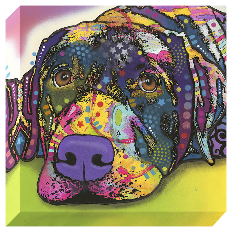 Dog Textured Canvas Wall Art, 12"