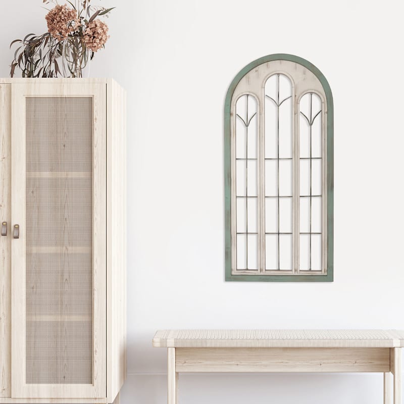 Wood Metal Arch Wall Decor, 21x46