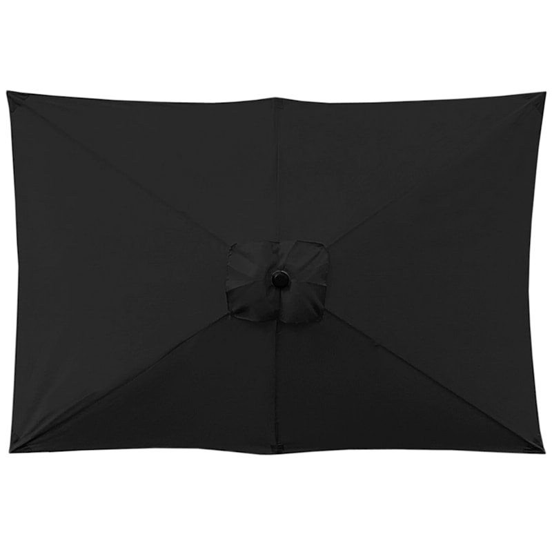 Rectangular Black Outdoor Umbrella, 6.5x10