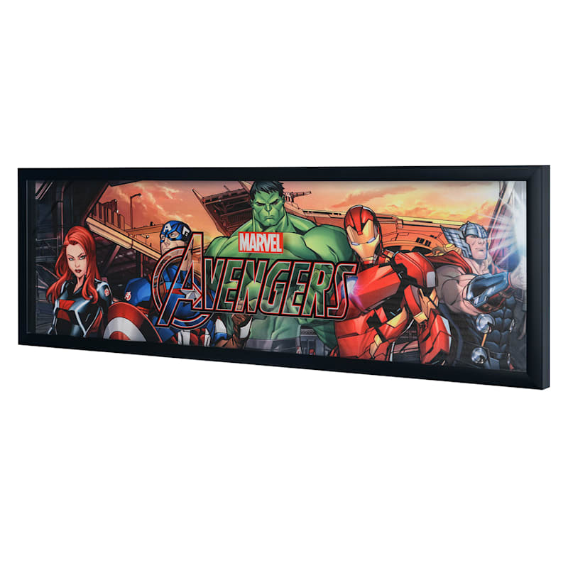 30X10 Marvel Avengers Group Printed Glass Wall Art