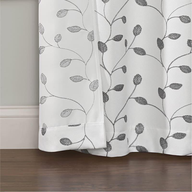 Rockwell Embroidered Blackout Grommet Window Panel 84 At Home Rockwell Embroidered Blackout Grommet
