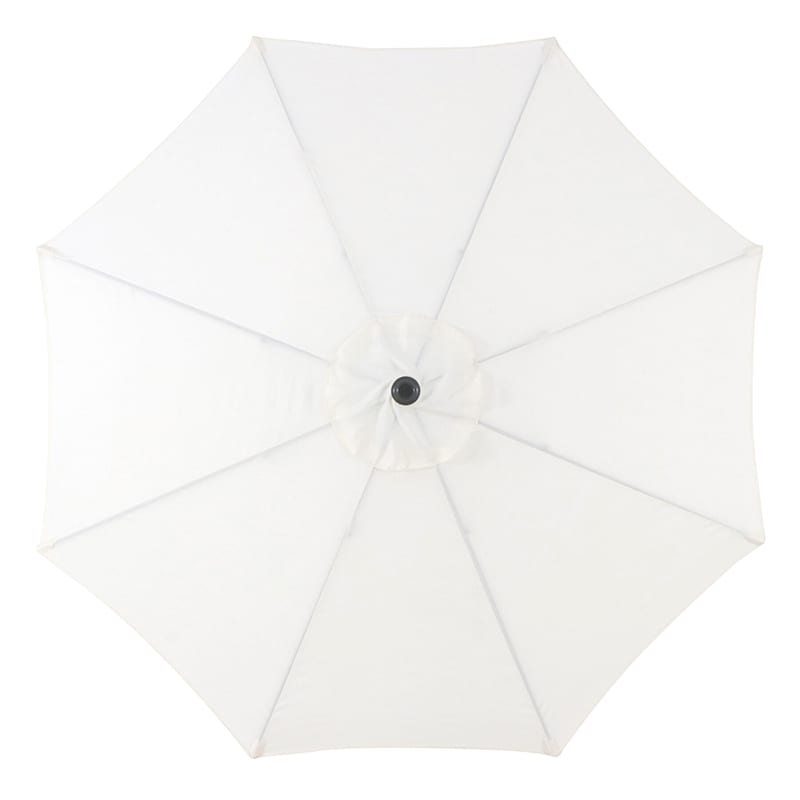 White Outdoor Crank & Tilt Umbrella, 9'
