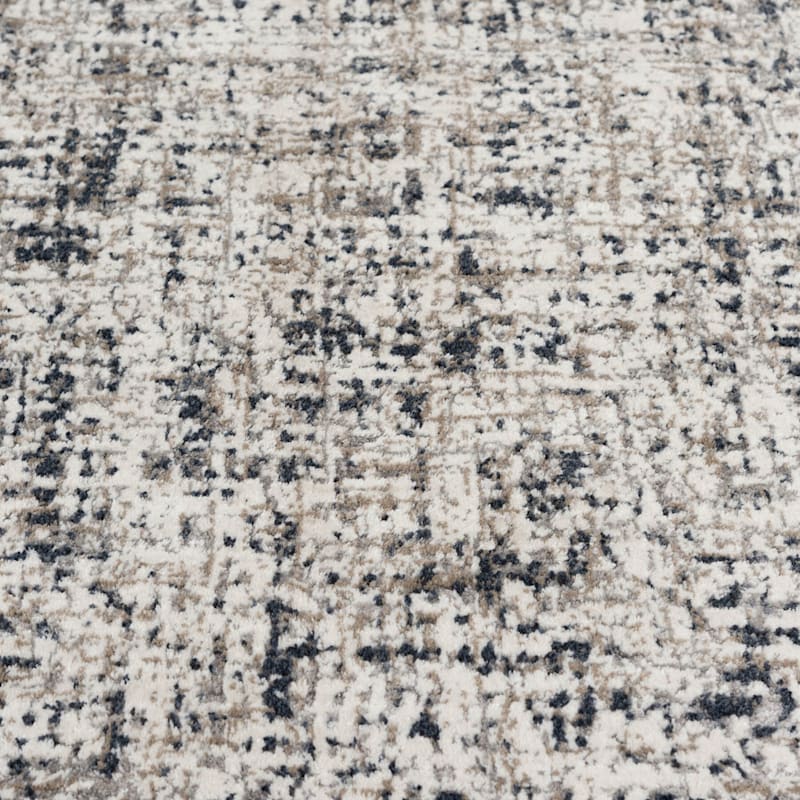 (A455) Lenora Grey Woven Area Rug, 5x7