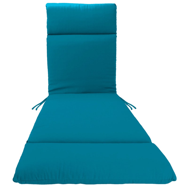 Turquoise Canvas Universal Outdoor Chaise Lounge Cushion