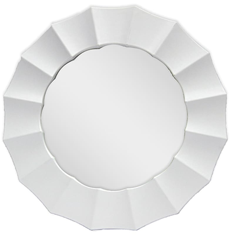 10X10 Matte White 3-Piece Mirror Set