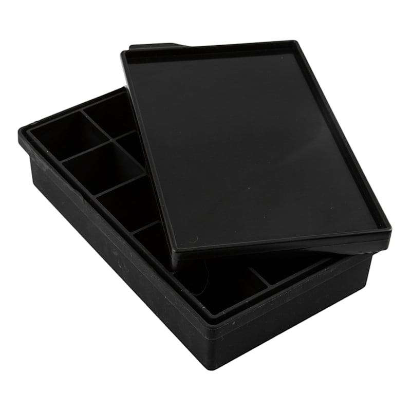 Cambridge 4-Cube Large Clear Lid Ice Mold - Black